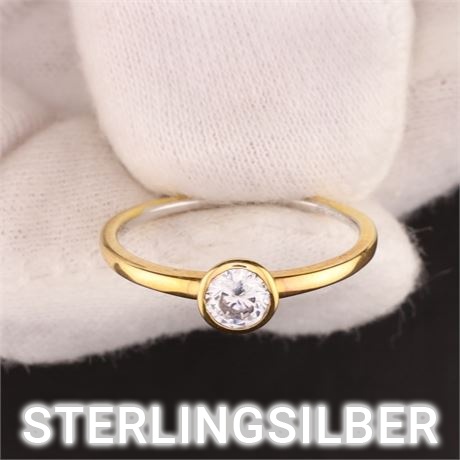 Ring Zirkonia  / W54 / SI925 / Ex-VK: 65,- € / 4663-JWG