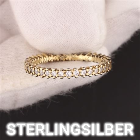 Ring goldf. Zirkonia / W51 / SI925 / Ex-VK: 59,- € / 482-JWG