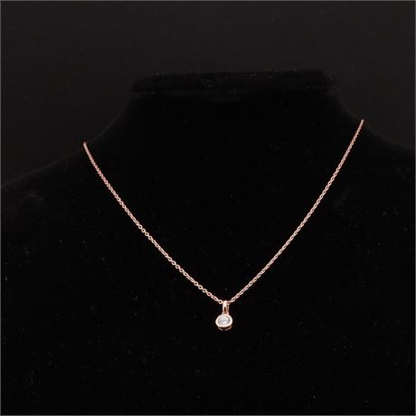 Collier Zirkonia rosé 40-45c / SI925 / Ex-VK: 49,- € / 3900-JWG