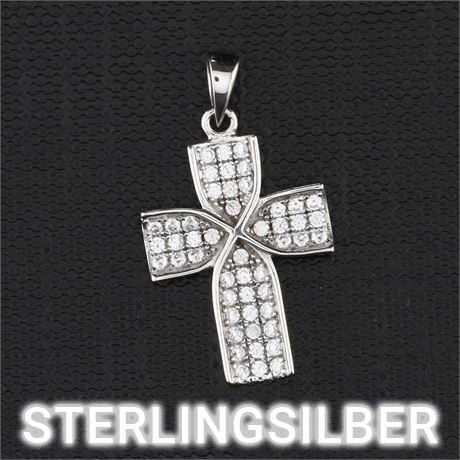 Anhänger Kreuz Zirkonia / SI925 / Ex-VK: 55,- € / 3271-JWG