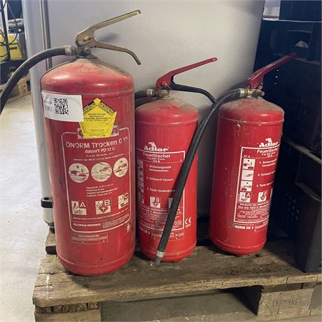 3x ABC Feuerlöscher | UNGEPRÜFT - ID: 27-LSV