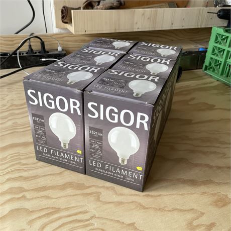 Posten 6 Stück LED Glühbirnen Sigor LED Filament 1521 lm - ID: 62-KP