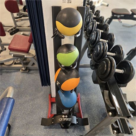 Posten Medizinbälle mit Regal - ID: 86-WF