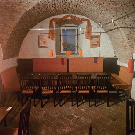 Sitzecke komplett (inkl. 3 Tische & 5 Stühle) - ID: 1-BGP