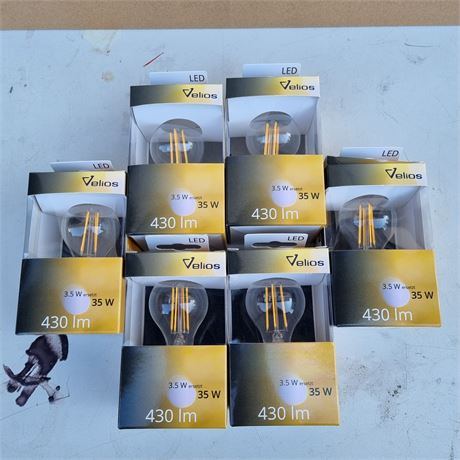 Velios LED Tropfenlampe Filament P45 3,5W E14 6 Stück - ID: 21-LUP