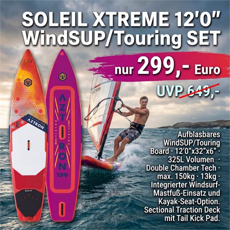 Aquatone SOLEIL XTREME 12'0" WindSUP/Touring Set | UVP 649,-