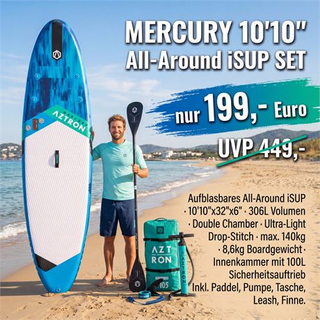 Aquatone MERCURY 10'10" All-Around iSUP Set | UVP 449,-