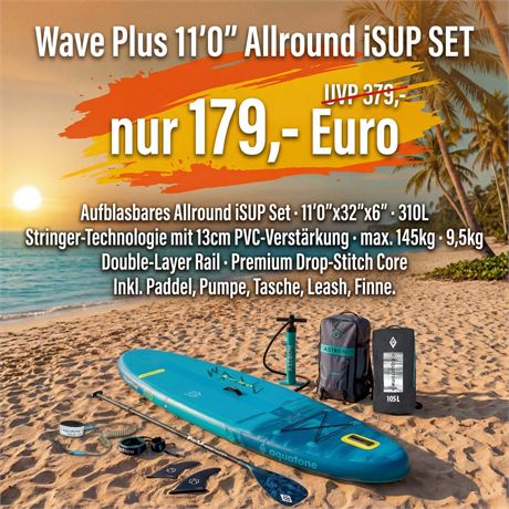 Aquatone WAVE PLUS 11'0" Allround iSUP Set | UVP 379,-