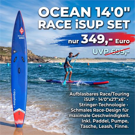 Aquatone OCEAN 14.0 Race iSUP Set | UVP 699,-