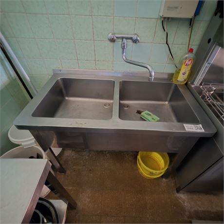 Edelstahl Doppel Spüle - ID: 23-AHS