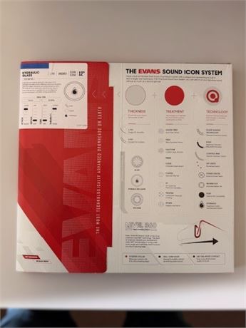 EVANS Hydraulic Glass 12 Zoll | 2-ply Tom-Drumhead | Neuware OVP