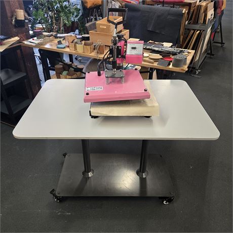 Ricoh T538B-LP Transferpresse + Arbeitstransportisch - ID: 107-FPC
