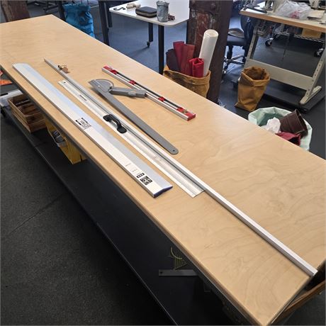 Posten Arbeitslineale + Schienen + Schneidlineale + Winkel - ID: 108-FPC