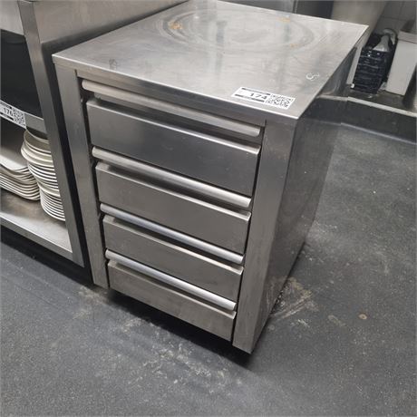 Rollbarer Edelstahl-Schubladenschrank - ID: 174-LLG