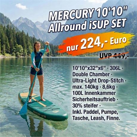 Aquatone MERCURY 10'10" Allround iSUP Komplettset - ID: 4-SUP