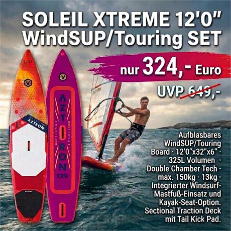 Aztron SOLEIL XTREME 12'0" WindSUP/Touring Set - ID: 3-SUP