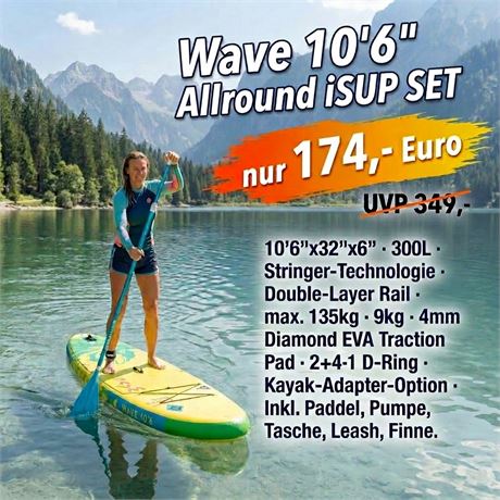 Aztron WAVE 10'6" Allround iSUP Komplettset - ID: 6-SUP
