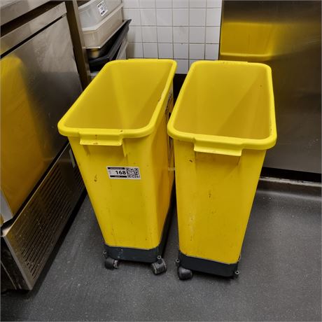 Müllbehälter + Rollwägen - ID: 168-LLG