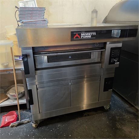 Moretti Forni S100 C 16Z Pizzaofen mit fahrbarem Untergestell - ID: 116-LLG