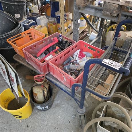 Transportwagen + 3 Kisten Diverses - ID: 210-REB
