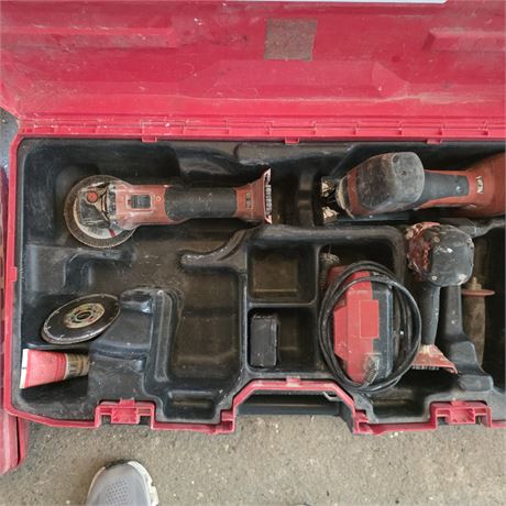 Hilti Akkuset Winkelschleifer + Stichsäge + Akkuschrauber - ID: 29-REB