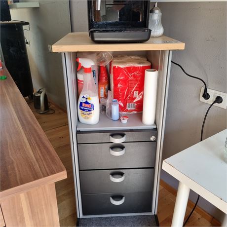 Rollbarer Schubladen-Hochschrank - ID: 336-REB