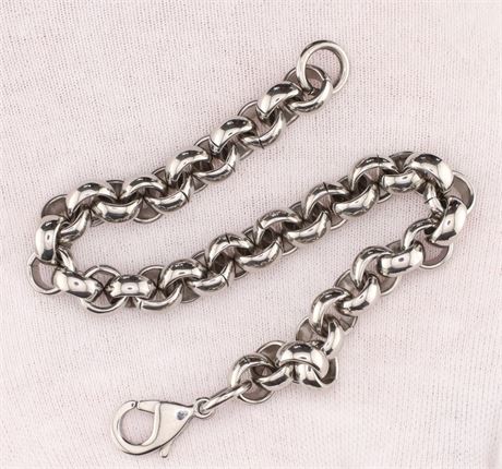 Armband Erbskette Edel 23cm, Edelstahl - ID: 3252-JWG