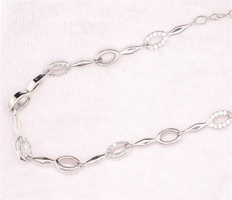 Armband Zirkonia oval, Silber 925 - ID: 620-JWG