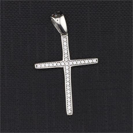 Anhänger Kreuz Zirkonia, Silber 925 - ID: 3277-JWG