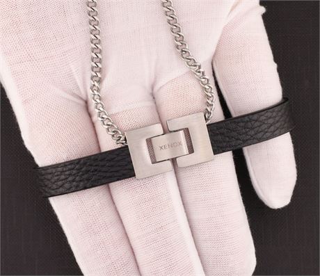B-Armband ES 000 Leder 21 cm, Edelstahl - ID: 3947-JWG