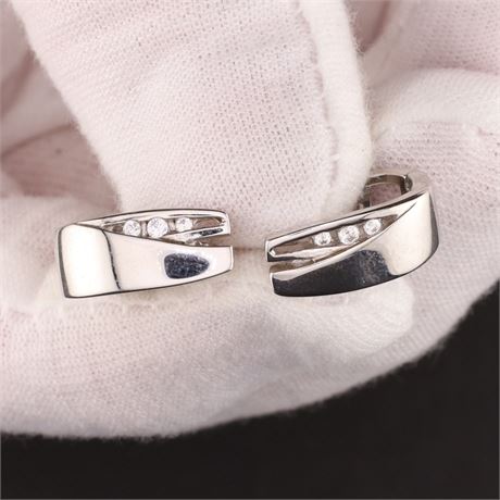 Creolen Zirkonia, Silber 925 - ID: 5038-JWG