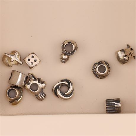 Konvolut Silverbeads - ca. 10 Stück, Silber 925 - ID: 2815-JWG