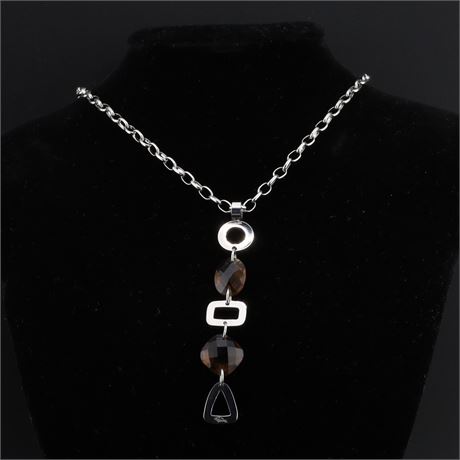 Collier mit Stein(en) ST0 45 CM, Edelstahl - ID: 3485-JWG