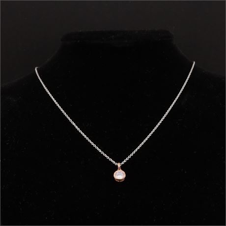 Collier Zirkonia rosé 40-45c, Silber 925 - ID: 4654-JWG