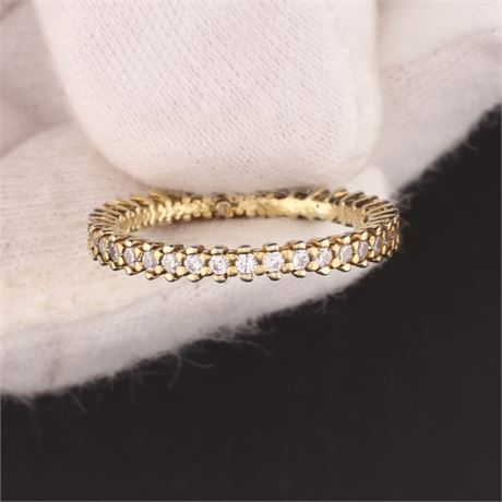 Ring goldf. Zirkonia, Silber 925, Weite 51 - ID: 482-JWG