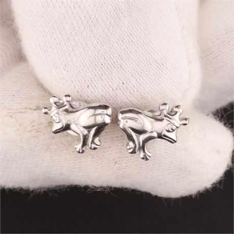 Ohrstecker Blatt rose. Zirkonia, Silber 925 - ID: 5412-JWG