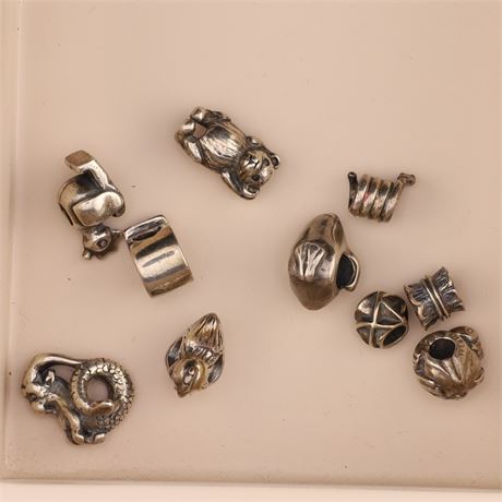 Konvolut Silverbeads - ca. 10 Stück, Silber 925 - ID: 2817-JWG