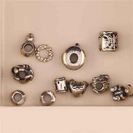 Konvolut Silverbeads - ca. 10 Stück, Silber 925 - ID: 2818-JWG