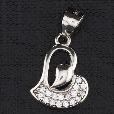 Anhänger Herz Zirkonia, Silber 925 - ID: 2892-JWG