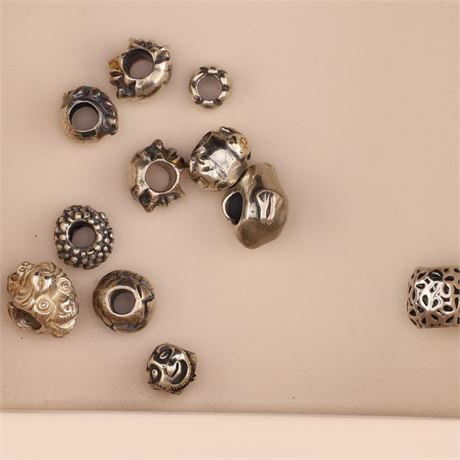 Konvolut Silverbeads - ca. 10 Stück, Silber 925 - ID: 2825-JWG