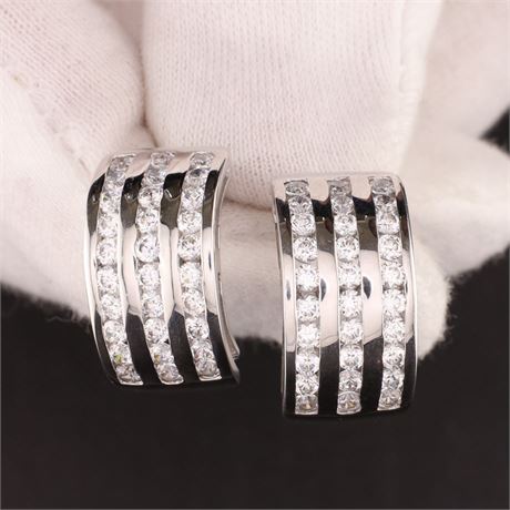 Creolen Zirkonia, Silber 925 - ID: 4666-JWG