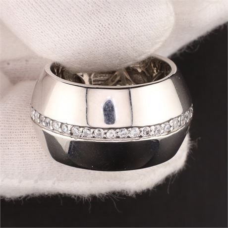 Ring mit Stein Zirkonia weiß, Silber 925, Weite 56 - ID: 2832-JWG