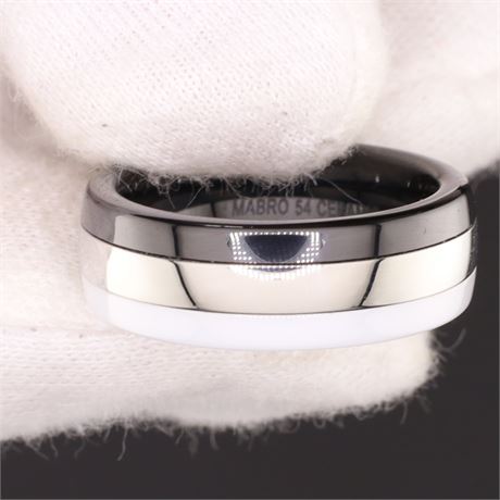 Ring Ceramic-Edel, Edelstahl, Weite 54 - ID: 683-JWG