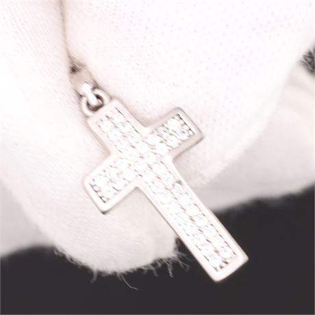 Anhänger Kreuz Zirkonia, Silber 925 - ID: 873-JWG