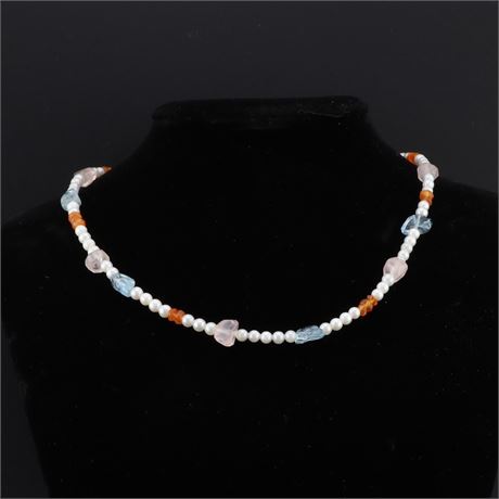 Collier ZP mit echten Steinen - ID: 637-JWG