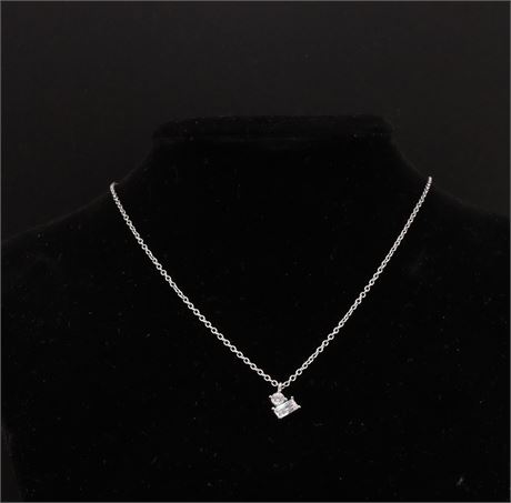 Collier Zirkonia 40-45cm, Silber 925 - ID: 3846-JWG