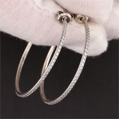 Creolen Zirkonia, Silber 925 - ID: 5058-JWG