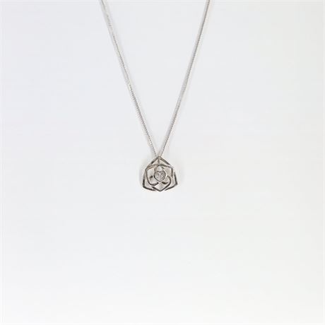 Kette mit White, Silber 925 - ID: 258-JWG