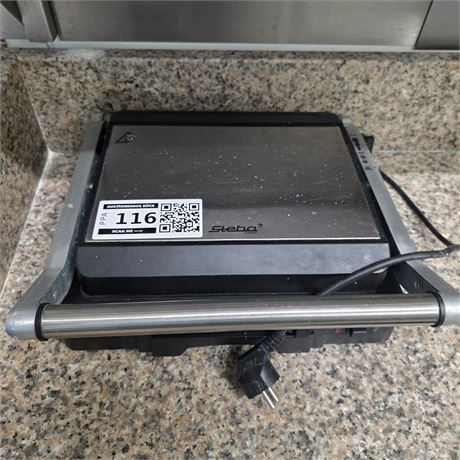 Steba Kontaktgrill, schwarz/silber - ID: 116-PPA
