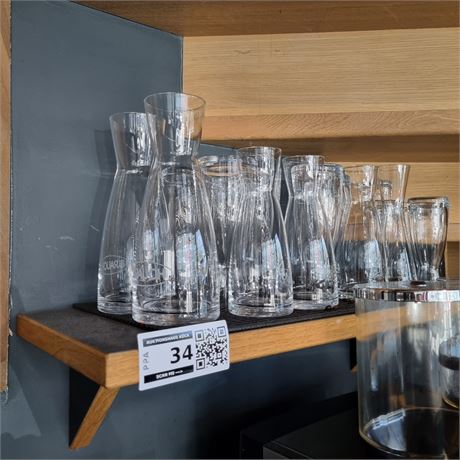 Wasserkaraffen aus Glas, mehrere Größen - ID: 34-PPA